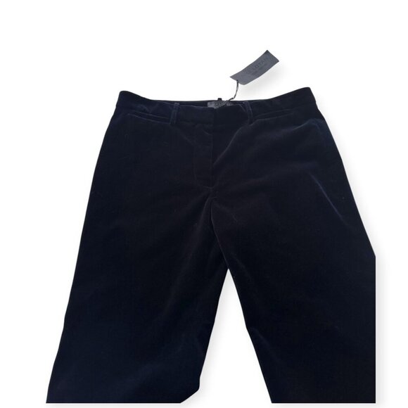 Nili Lotan Derek Velvet Flared Pants, Dark Navy, Made in USA, Size 10, New with - Picture 8 of 15